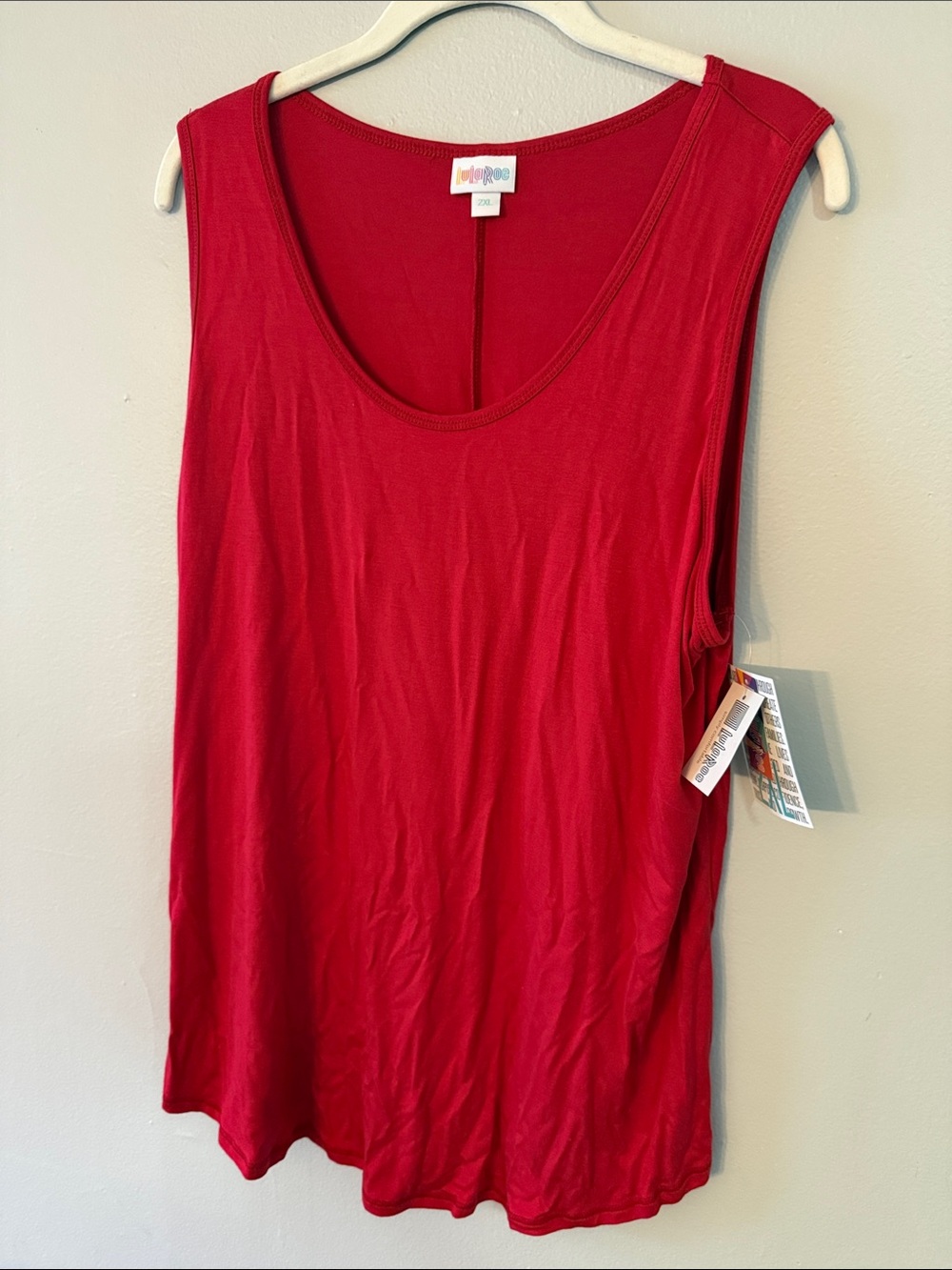 Rafaella Bright Red Sleeveless Scoop Neck Tank